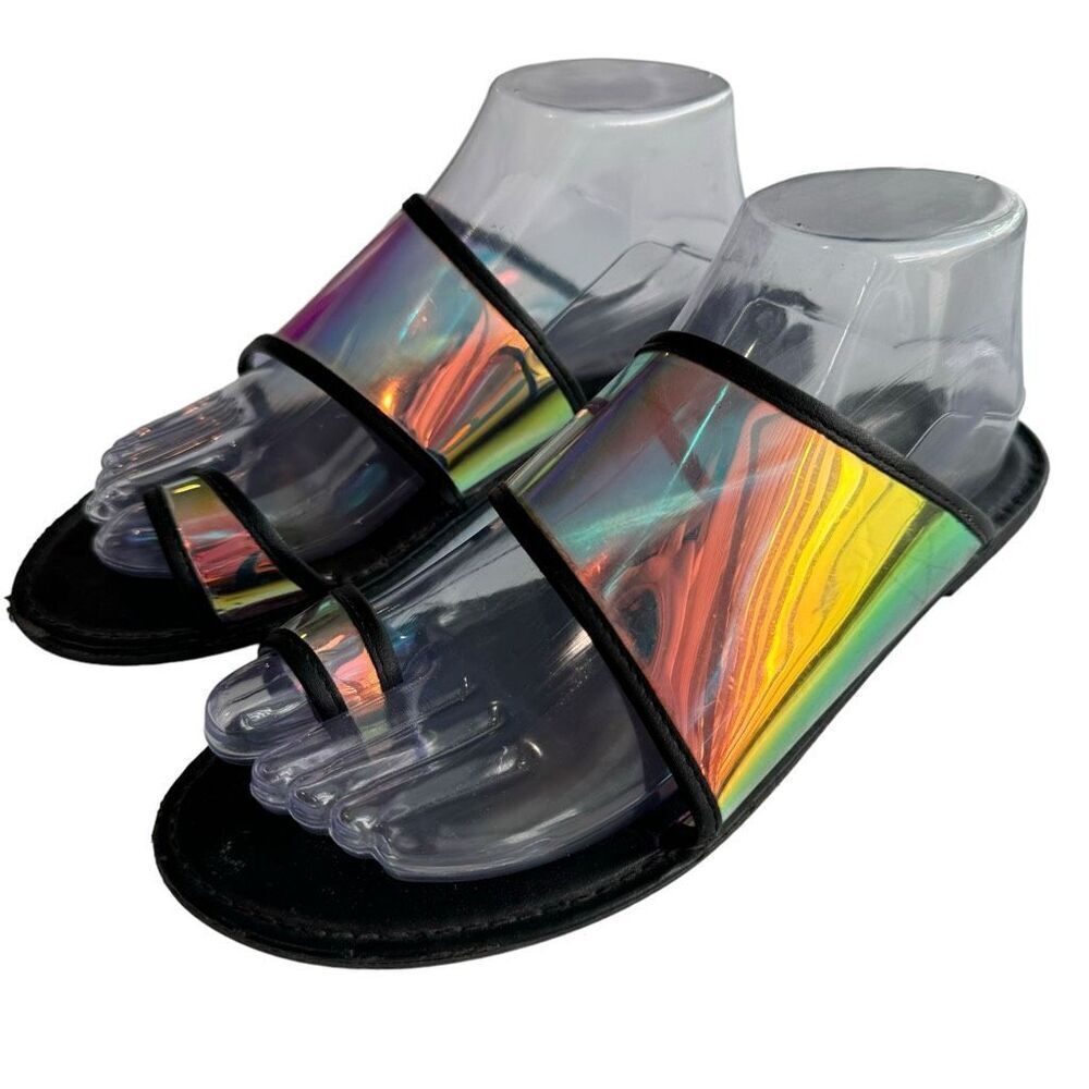 Rouge Helium Rainbow Iridescent Sandal Women’s Size 8.5